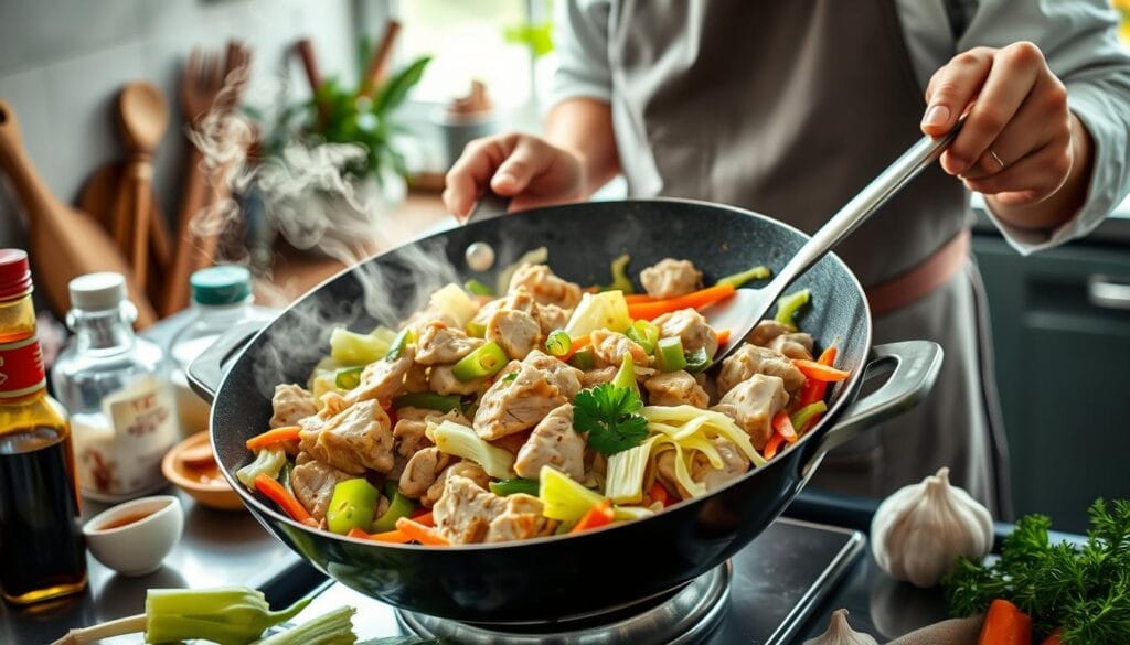 Chicken Cabbage Stir Fry Cooking Technique