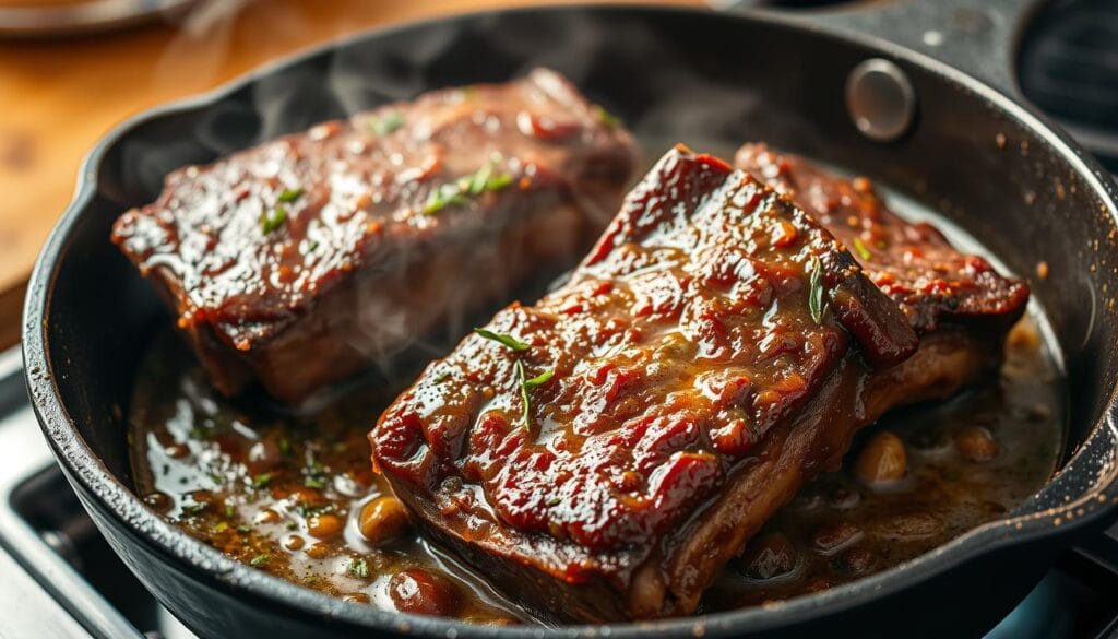 Searing Beef Short Ribs Technique