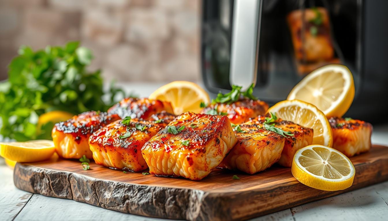 air fryer salmon bites